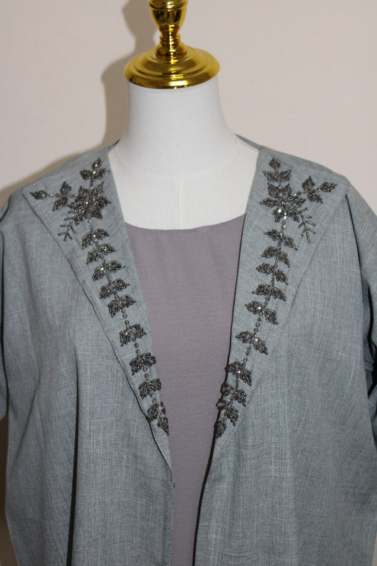 gray 2 piece sparkles on collars